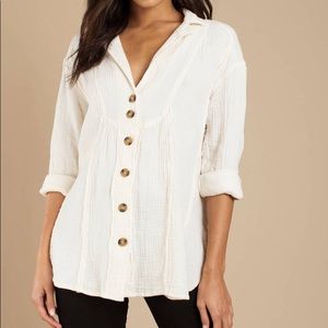 Free People All About The Feels Linen Top